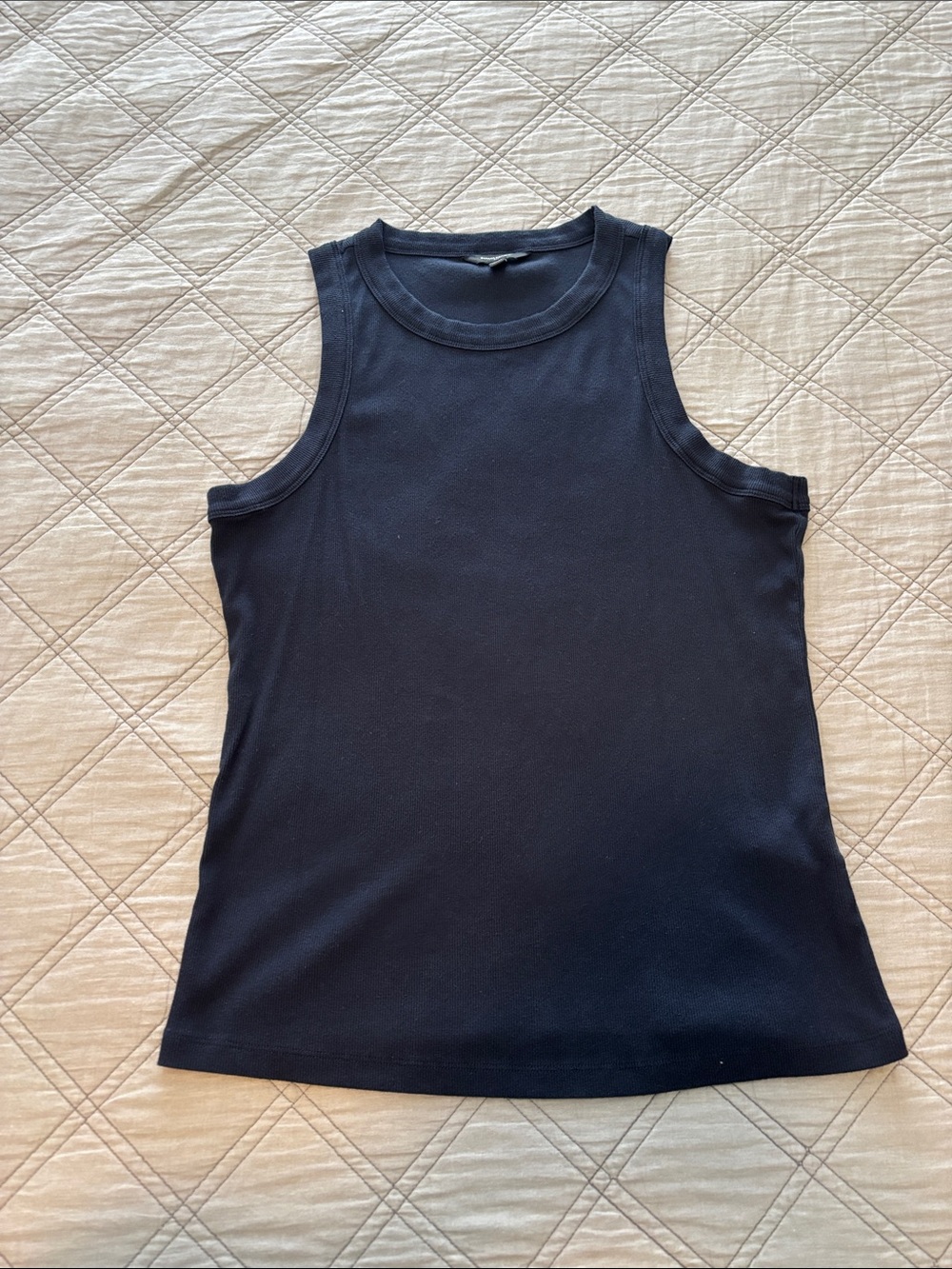 Banana Republic Dark Navy Ribbed Crewneck Tank